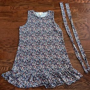 Michael Kors Dress size XL Blue w colored flowers